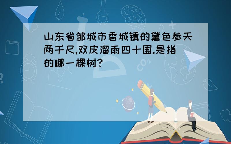 山东省邹城市香城镇的黛色参天两千尺,双皮溜雨四十围.是指的哪一棵树?