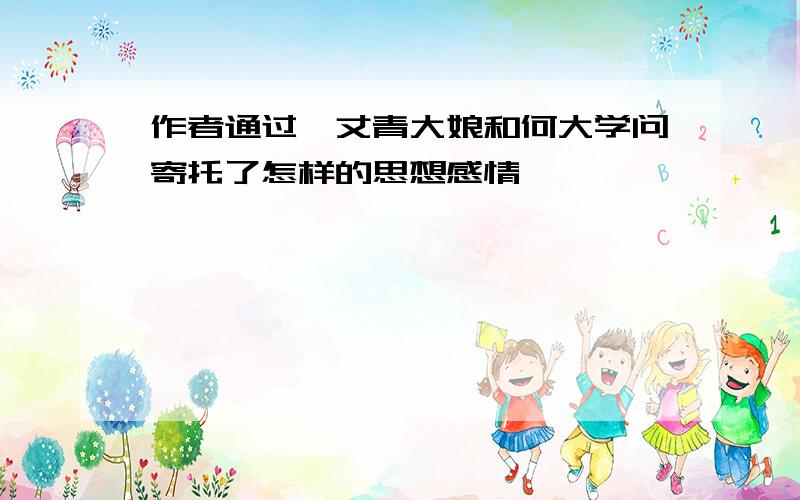 作者通过一丈青大娘和何大学问寄托了怎样的思想感情