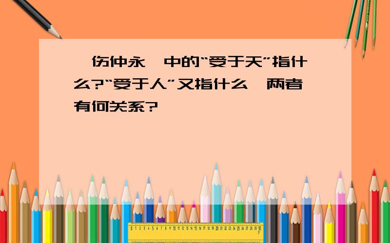 《伤仲永》中的“受于天”指什么?“受于人”又指什么,两者有何关系?