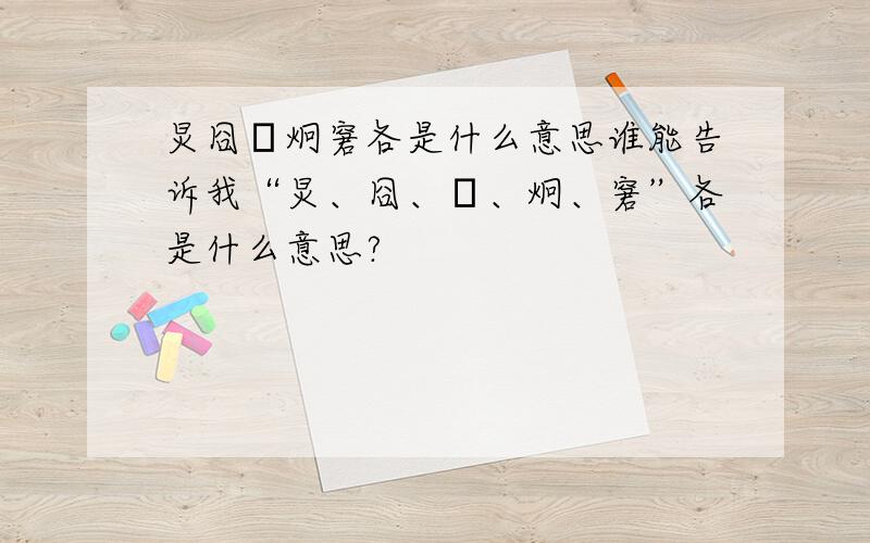 炅囧冏炯窘各是什么意思谁能告诉我“炅、囧、冏、炯、窘”各是什么意思?