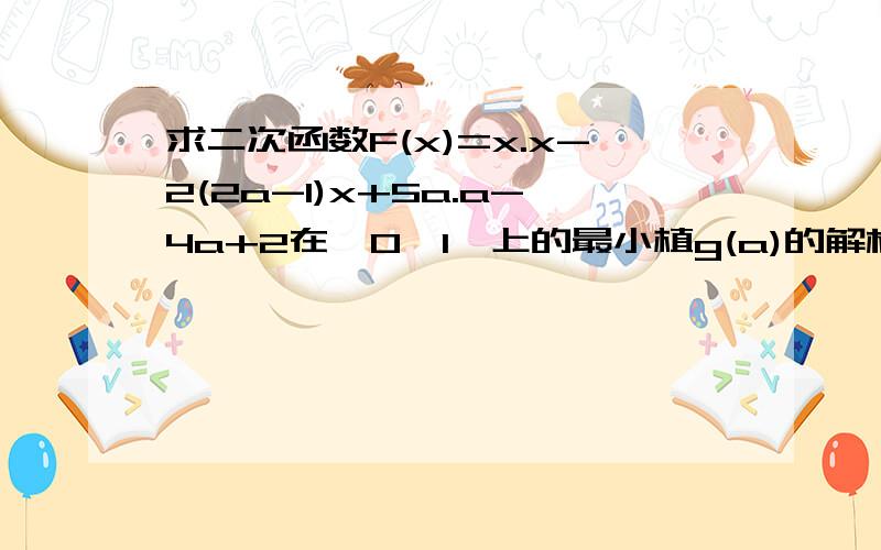 求二次函数F(x)=x.x-2(2a-1)x+5a.a-4a+2在〔0,1〕上的最小植g(a)的解析试天空有近似等高的浓云层,为了测量云层的高度,在水平地面上与观测者的距离为3千米出进行一次爆炸,观测者听到由空气直接