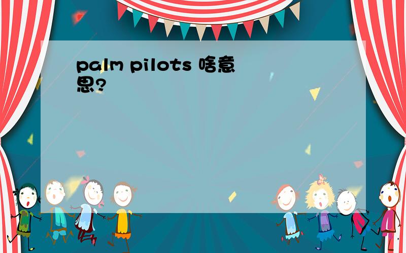 palm pilots 啥意思?