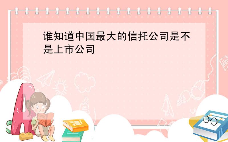 谁知道中国最大的信托公司是不是上市公司