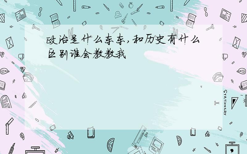 政治是什么东东,和历史有什么区别谁会教教我