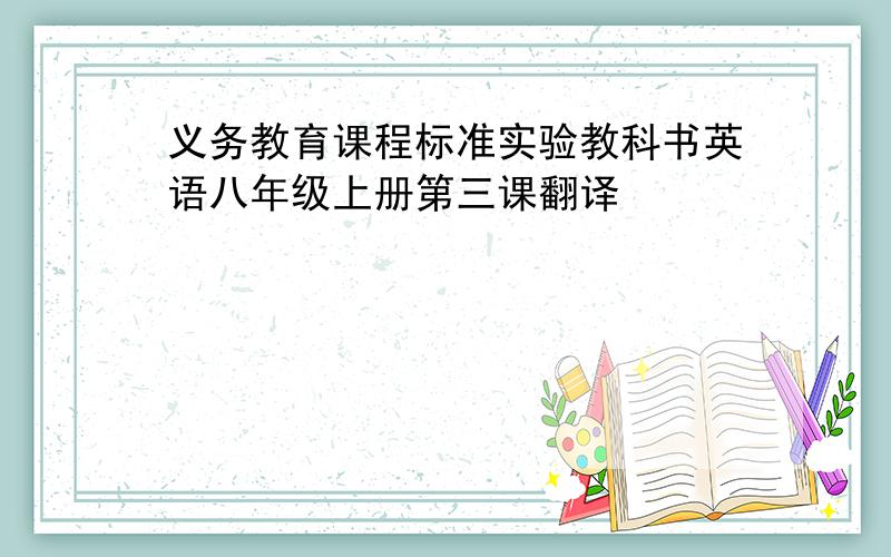 义务教育课程标准实验教科书英语八年级上册第三课翻译