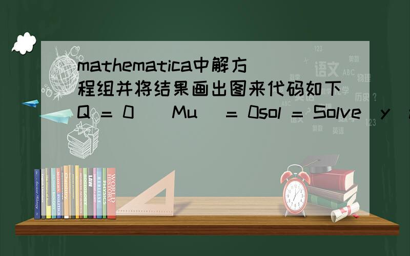 mathematica中解方程组并将结果画出图来代码如下Q = 0\[Mu] = 0sol = Solve[y[a,k,mu]*(a^2 *(1 + r) + r^2 *(-3 + 2 *Q^2/r + r)) == a *mu* (1 - r) + k* Q* (a^2 + Q^2 - r) && (y[a,k,mu]*(r^2 + (a)^2) - mu*(a) - k*Q*r)^2 == (r^2 - 2*r + a^2