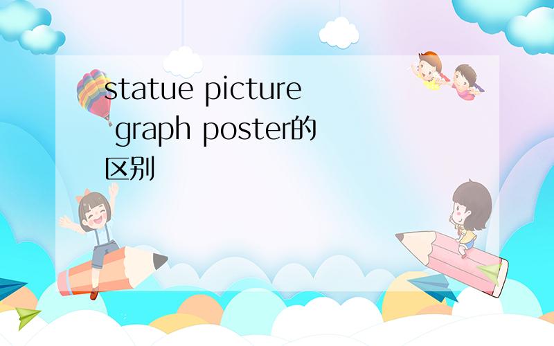 statue picture graph poster的区别