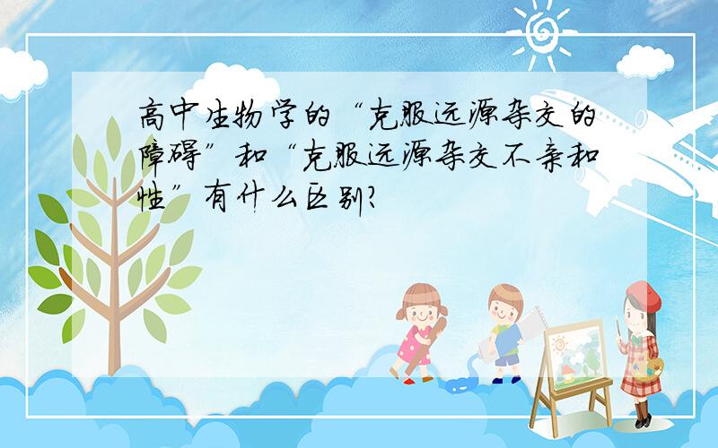 高中生物学的“克服远源杂交的障碍”和“克服远源杂交不亲和性”有什么区别?