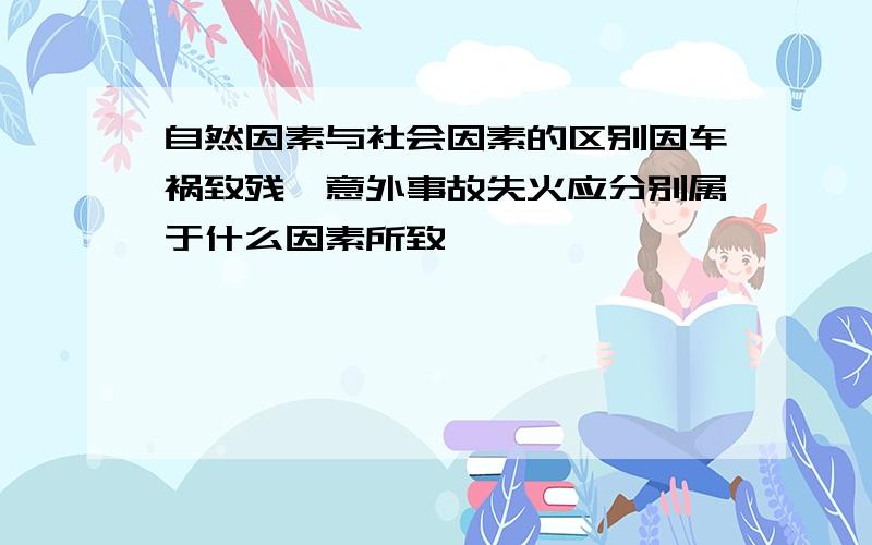 自然因素与社会因素的区别因车祸致残,意外事故失火应分别属于什么因素所致