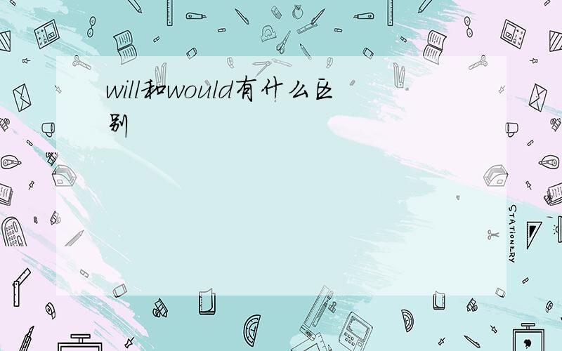 will和would有什么区别