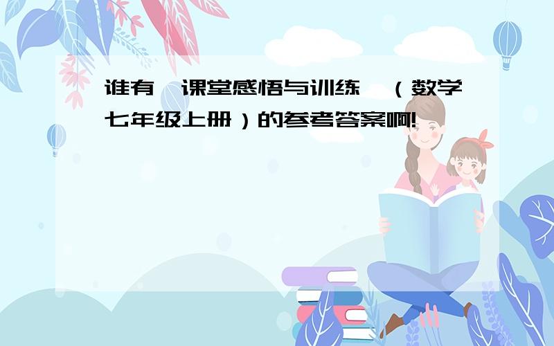 谁有《课堂感悟与训练》（数学七年级上册）的参考答案啊!