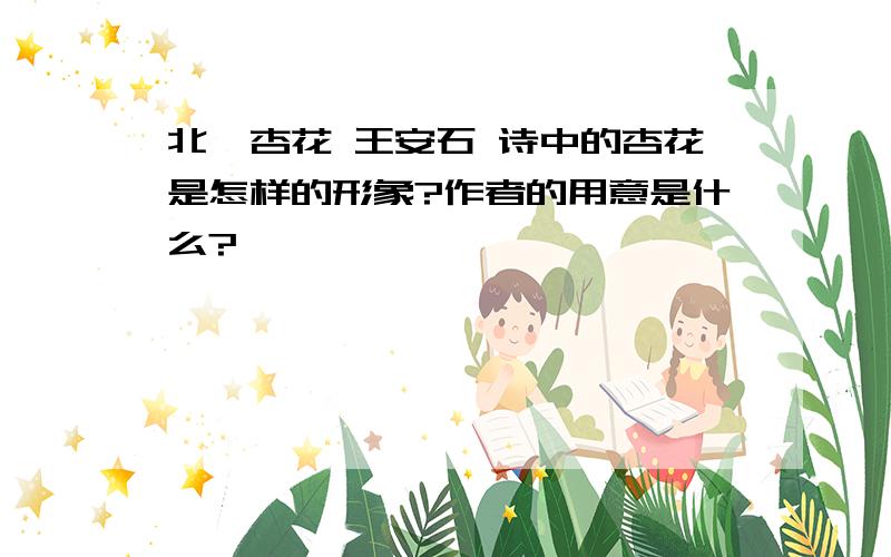 北陂杏花 王安石 诗中的杏花是怎样的形象?作者的用意是什么?