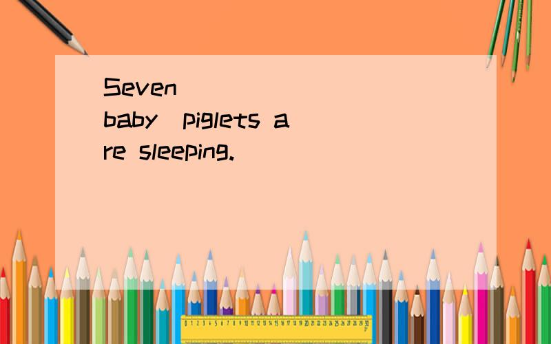 Seven _______(baby)piglets are sleeping.