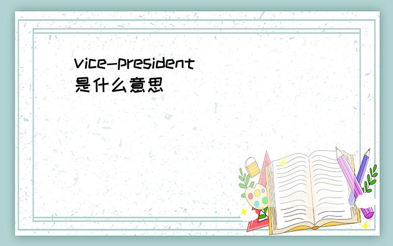 vice-president是什么意思