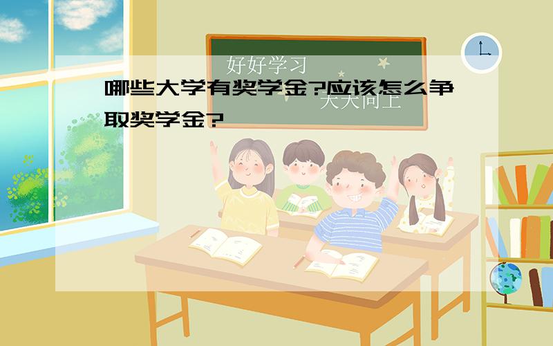 哪些大学有奖学金?应该怎么争取奖学金?