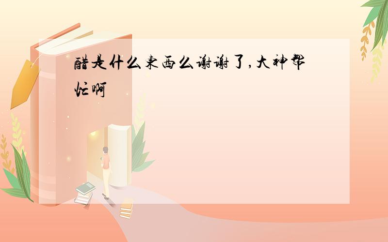 醋是什么东西么谢谢了,大神帮忙啊