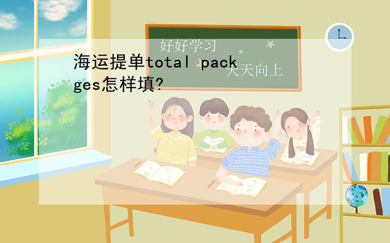 海运提单total packges怎样填?