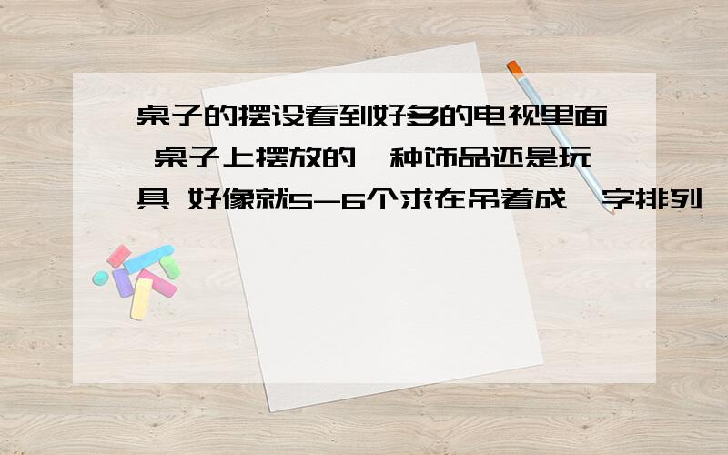 桌子的摆设看到好多的电视里面 桌子上摆放的一种饰品还是玩具 好像就5-6个求在吊着成一字排列 一动就最前面和最后面一个 在来回的弹 请问那叫什么?