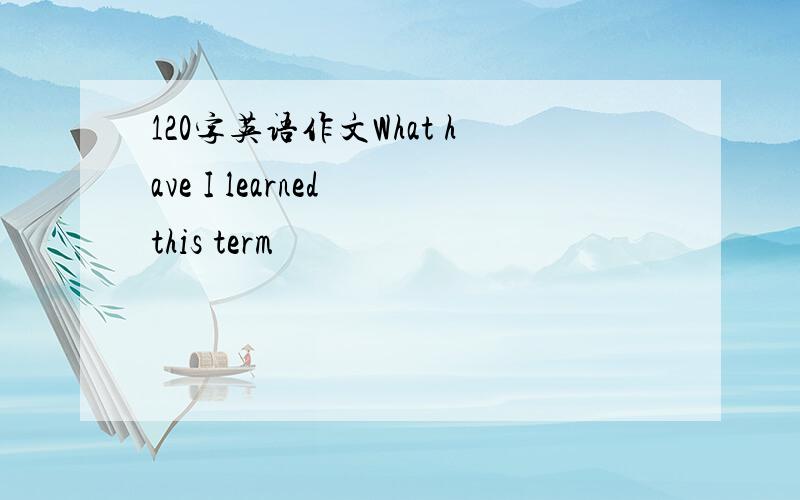 120字英语作文What have I learned this term