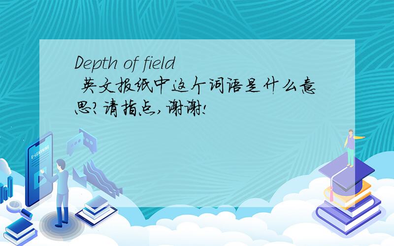 Depth of field 英文报纸中这个词语是什么意思?请指点,谢谢!