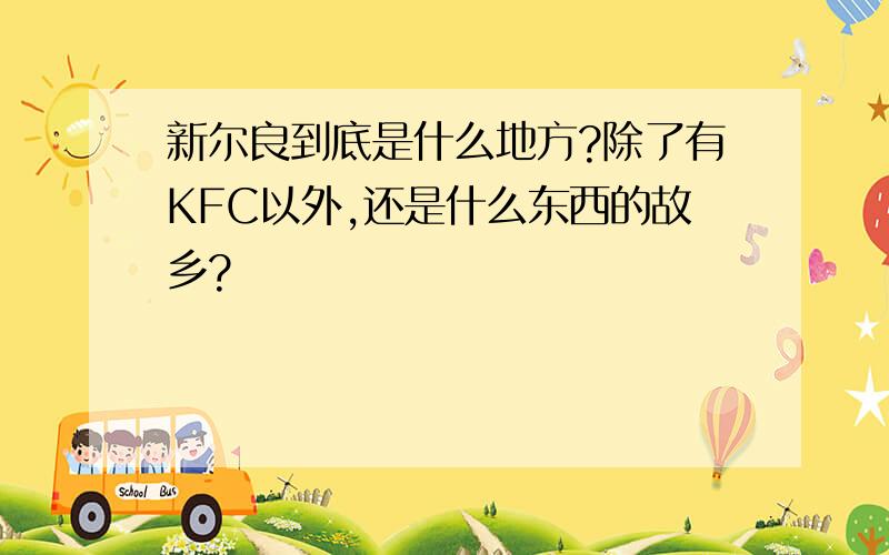 新尔良到底是什么地方?除了有KFC以外,还是什么东西的故乡?