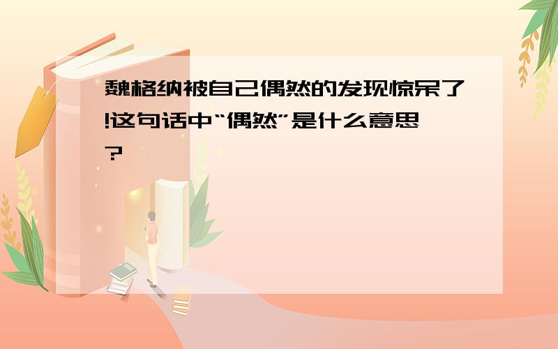 魏格纳被自己偶然的发现惊呆了!这句话中“偶然”是什么意思?