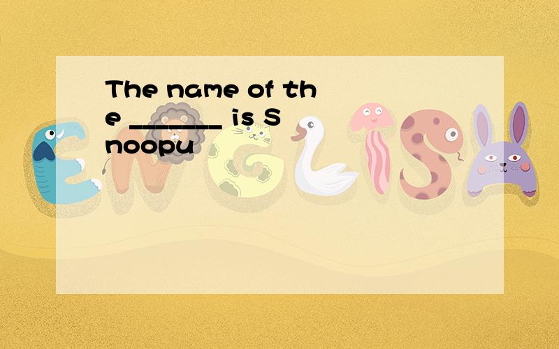 The name of the _______ is Snoopu