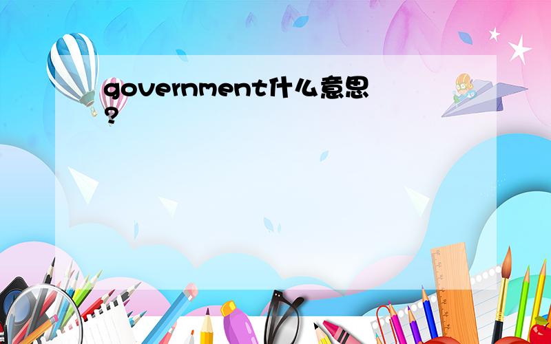 government什么意思?