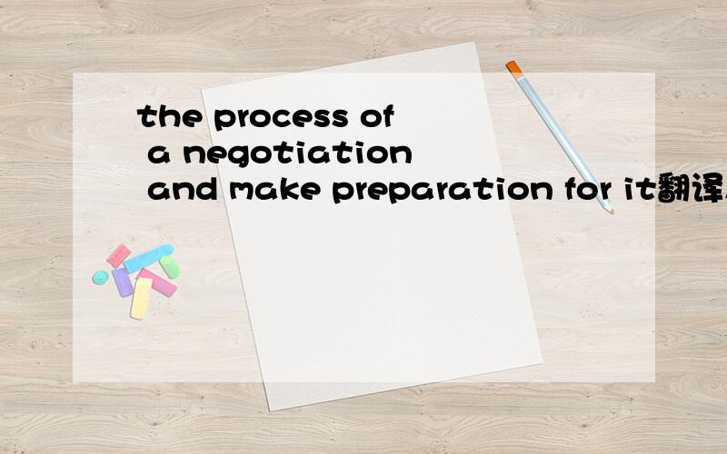 the process of a negotiation and make preparation for it翻译.