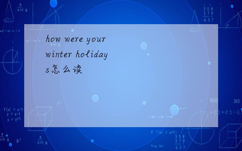 how were your winter holidays怎么读