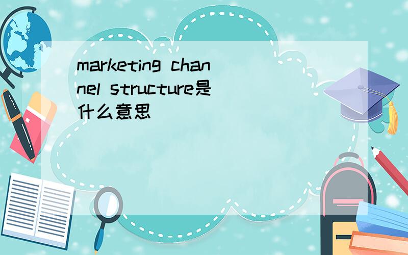 marketing channel structure是什么意思