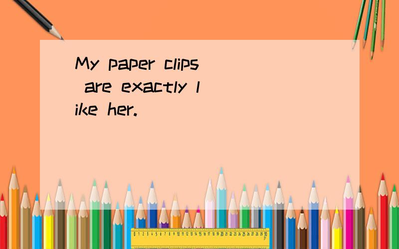 My paper clips are exactly like her.
