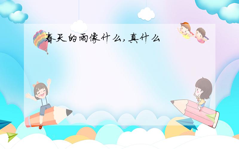 春天的雨像什么,真什么