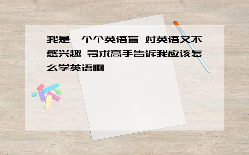 我是一个个英语盲 对英语又不感兴趣 寻求高手告诉我应该怎么学英语啊