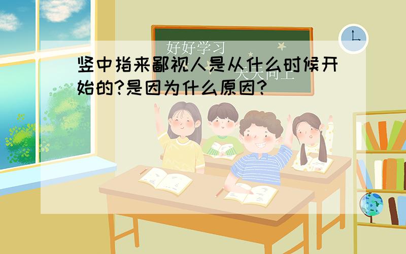 竖中指来鄙视人是从什么时候开始的?是因为什么原因?