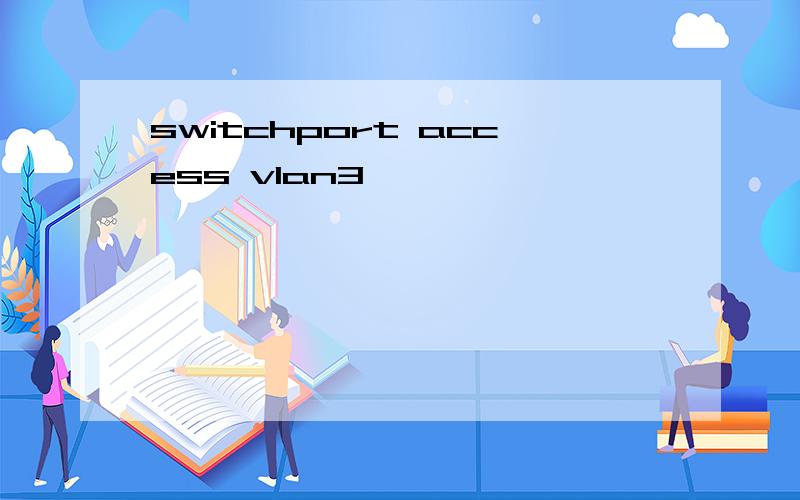 switchport access vlan3