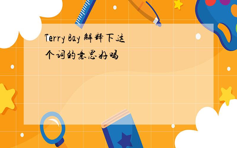 Terry Bay 解释下这个词的意思好吗