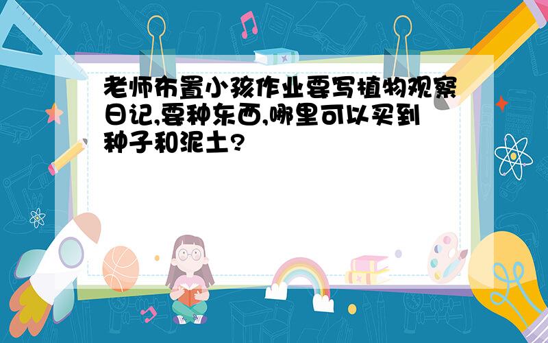 老师布置小孩作业要写植物观察日记,要种东西,哪里可以买到种子和泥土?