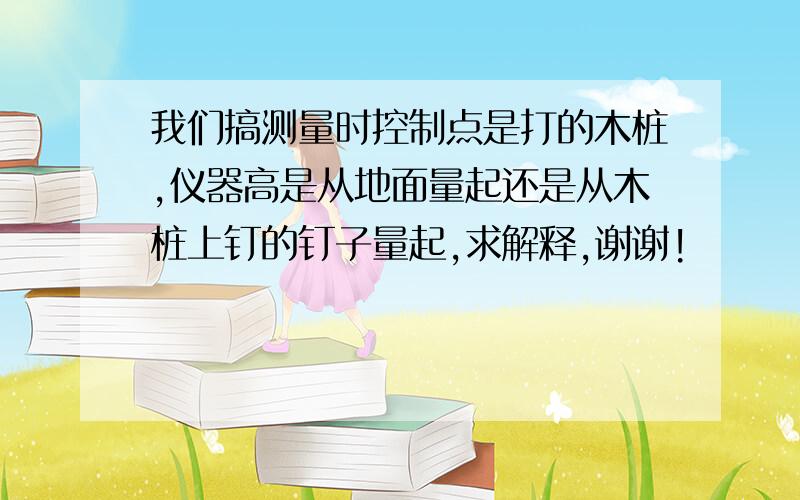 我们搞测量时控制点是打的木桩,仪器高是从地面量起还是从木桩上钉的钉子量起,求解释,谢谢!