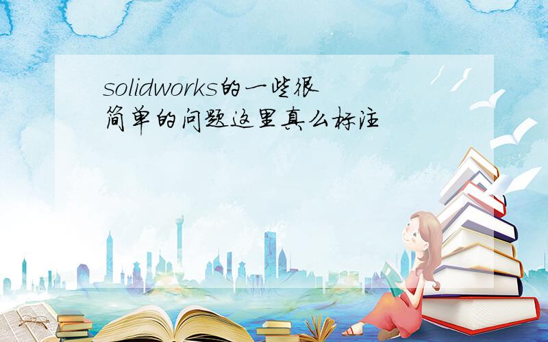 solidworks的一些很简单的问题这里真么标注