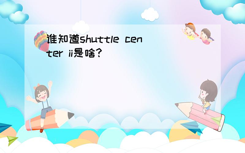 谁知道shuttle center ii是啥?