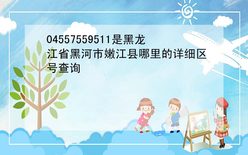 04557559511是黑龙江省黑河市嫩江县哪里的详细区号查询