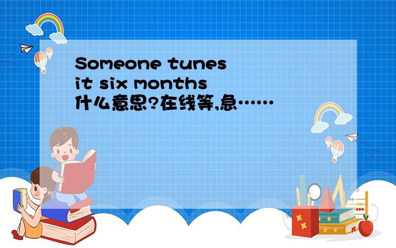 Someone tunes it six months 什么意思?在线等,急……