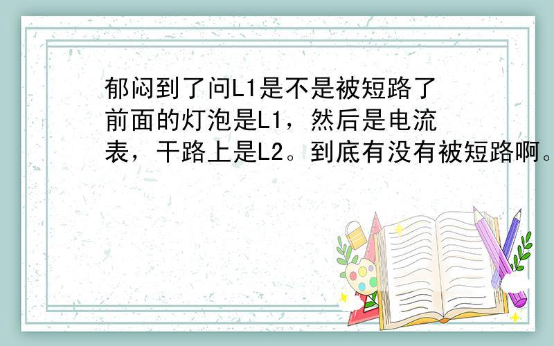 郁闷到了问L1是不是被短路了前面的灯泡是L1，然后是电流表，干路上是L2。到底有没有被短路啊。