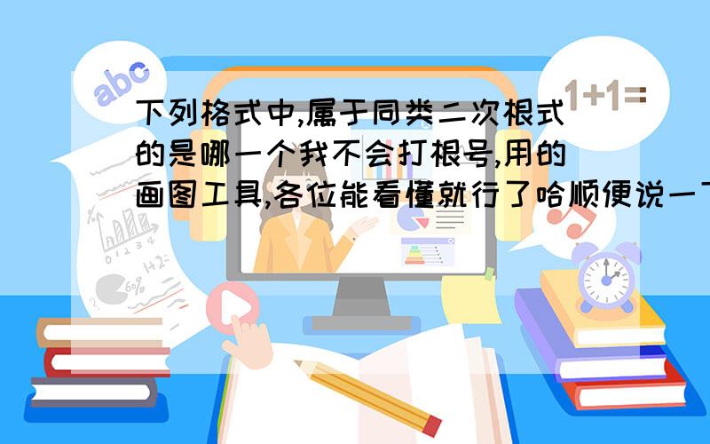 下列格式中,属于同类二次根式的是哪一个我不会打根号,用的画图工具,各位能看懂就行了哈顺便说一下为什么,同类二次根式是什么