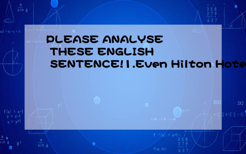 PLEASE ANALYSE THESE ENGLISH SENTENCE!1.Even Hilton Hotels has shown interest in the space tourism industry and the possibility of building or co-funding a space hotel.co-funding a space hotel 不是很奇怪吗?