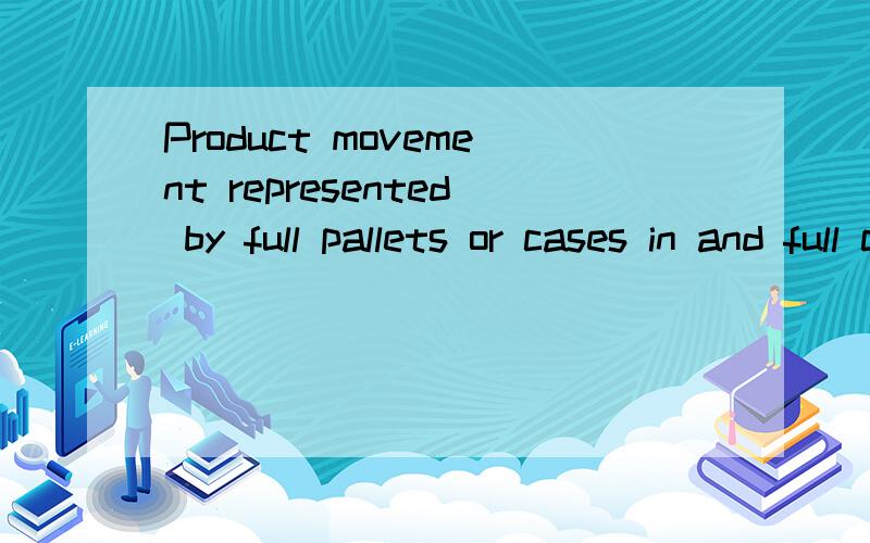 Product movement represented by full pallets or cases in and full case or broken case quantities out求翻译,关于物流的