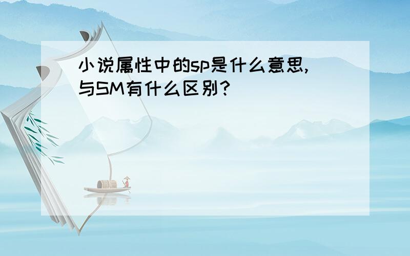 小说属性中的sp是什么意思,与SM有什么区别?