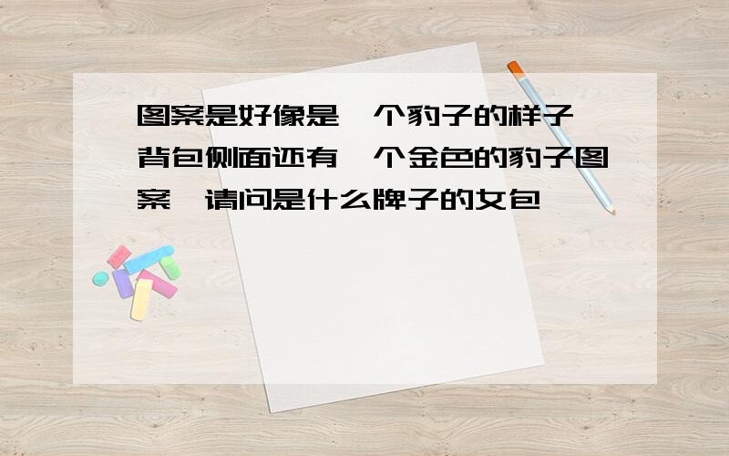 图案是好像是一个豹子的样子,背包侧面还有一个金色的豹子图案,请问是什么牌子的女包