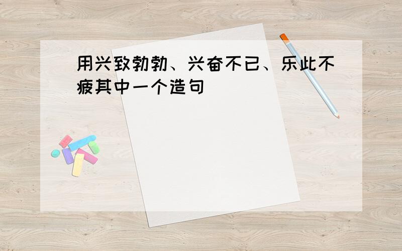 用兴致勃勃、兴奋不已、乐此不疲其中一个造句